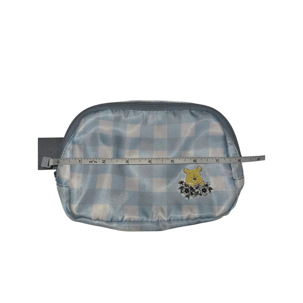 Disney Winnie the Pooh Blue Gingham Belt Bag Kids Fanny Pack Adjustable Strap